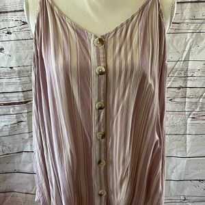 TORRID size 0 pink and white striped tank top. EUC no rips or stains.
